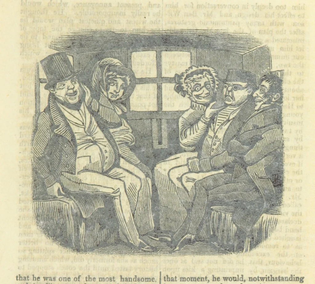 An illustration from The post-humorous notes of the Pickwickian Club. Edited by “Bos”. Illustrated with ... engravings, 1837, leaf 217