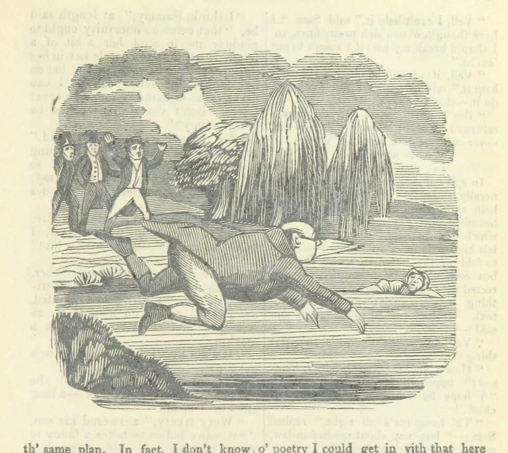 An illustration from The post-humorous notes of the Pickwickian Club. Edited by “Bos”. Illustrated with ... engravings, 1837, leaf 233