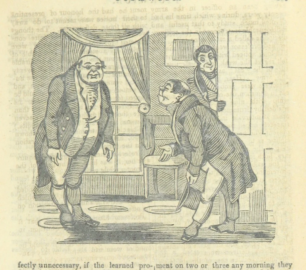 An illustration from The post-humorous notes of the Pickwickian Club. Edited by “Bos”. Illustrated with ... engravings, 1837, leaf 241