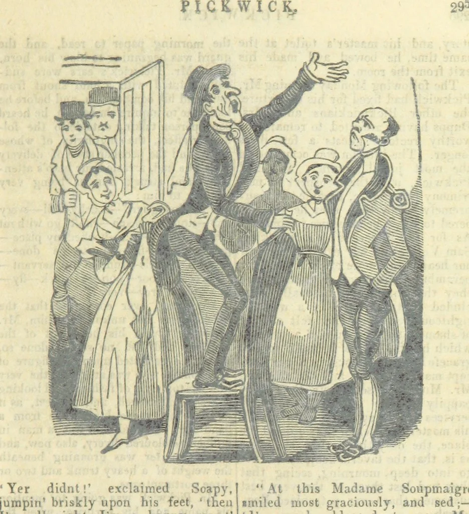 An illustration from The post-humorous notes of the Pickwickian Club. Edited by “Bos”. Illustrated with ... engravings, 1837, leaf 315