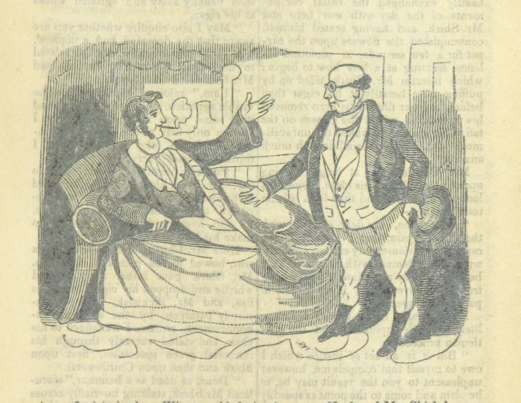 An illustration from The post-humorous notes of the Pickwickian Club. Edited by “Bos”. Illustrated with ... engravings, 1837, leaf 391