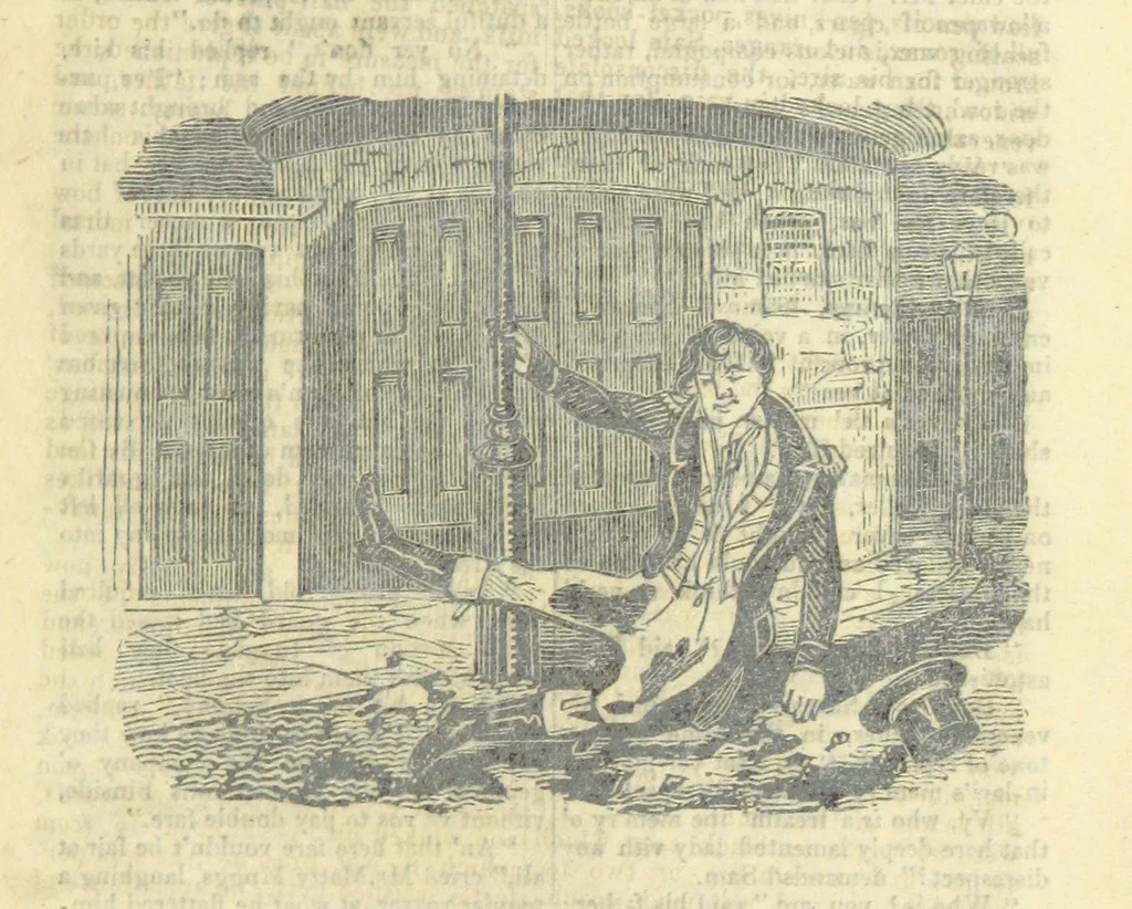 An illustration from The post-humorous notes of the Pickwickian Club. Edited by “Bos”. Illustrated with ... engravings, 1837, leaf 411