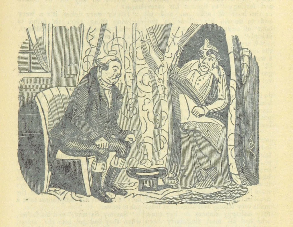 An illustration from The post-humorous notes of the Pickwickian Club. Edited by “Bos”. Illustrated with ... engravings, 1837, leaf 419