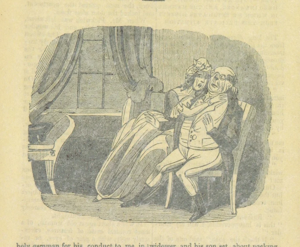 An illustration from The post-humorous notes of the Pickwickian Club. Edited by “Bos”. Illustrated with ... engravings, 1837, leaf 431