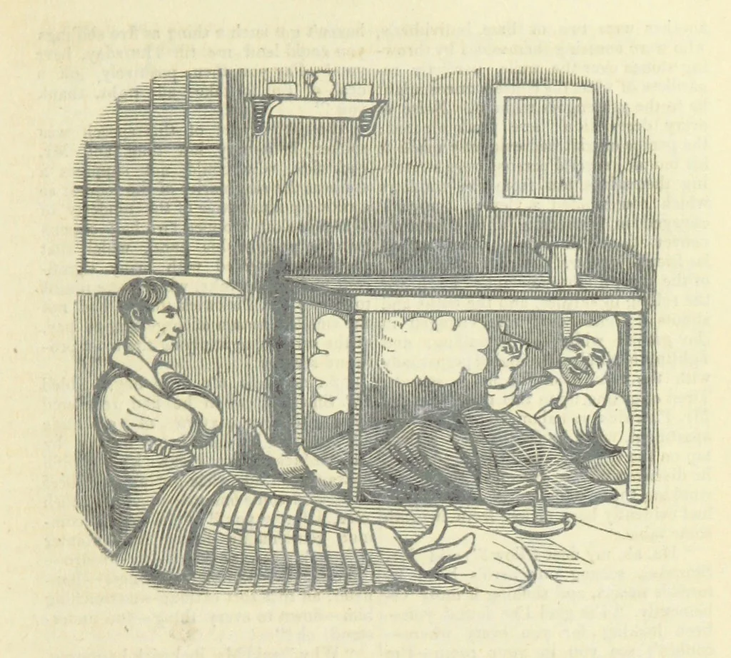 An illustration from The post-humorous notes of the Pickwickian Club. Edited by “Bos”. Illustrated with ... engravings, 1837, leaf 73