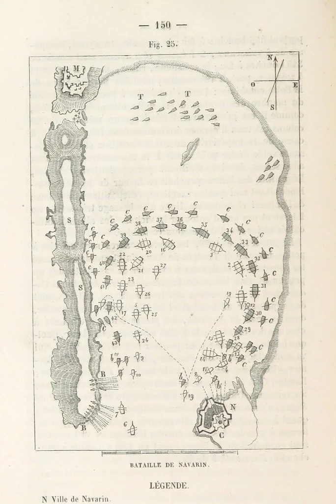 An illustration from Bataille de terre et de mer jusques et y compris la bataille de l'Alma, etc, 1855, leaf 166