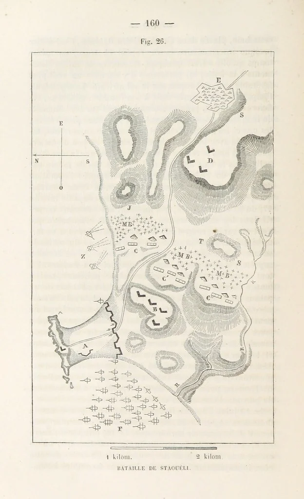 An illustration from Bataille de terre et de mer jusques et y compris la bataille de l'Alma, etc, 1855, leaf 176
