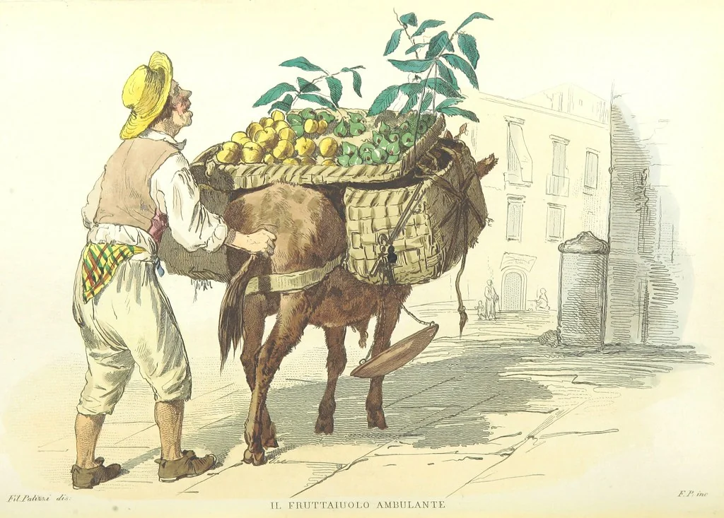 An illustration from Usi e costumi di Napoli e contorni descritti e dipinti. Opera diretta da F. de Bourcard, 1853, leaf 238
