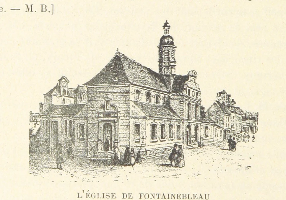 An illustration from Recherches sur Fontainebleau. Précédées d'un portrait de l'auteur et d'un manuscrit inédit de N. de Fer, 1699. [Articles reprinted from the “Abeille de Fontainebleau,” edited by Maurice Bourges, 1896, leaf 160