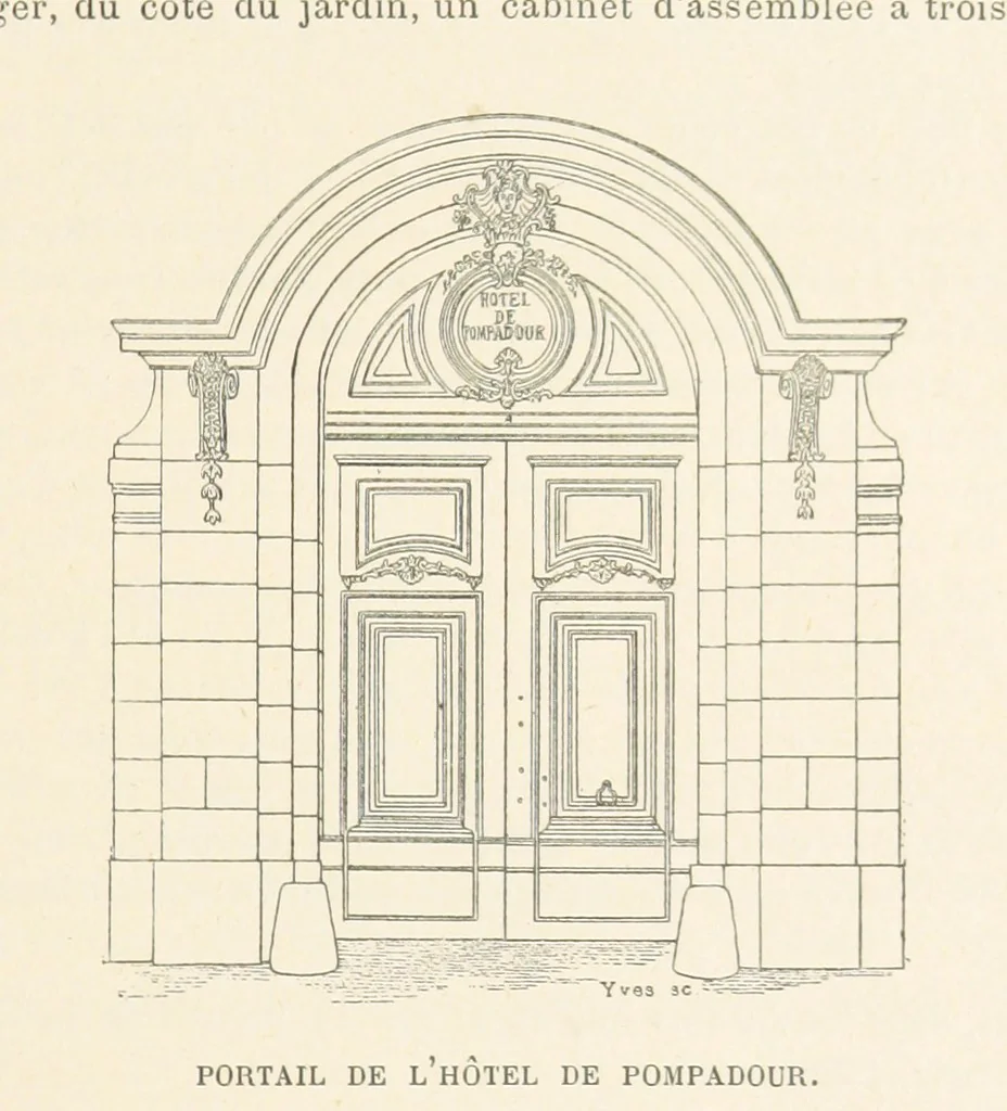 An illustration from Recherches sur Fontainebleau. Précédées d'un portrait de l'auteur et d'un manuscrit inédit de N. de Fer, 1699. [Articles reprinted from the “Abeille de Fontainebleau,” edited by Maurice Bourges, 1896, leaf 71