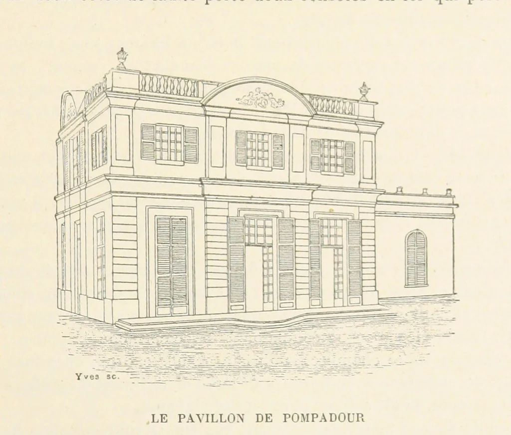 An illustration from Recherches sur Fontainebleau. Précédées d'un portrait de l'auteur et d'un manuscrit inédit de N. de Fer, 1699. [Articles reprinted from the “Abeille de Fontainebleau,” edited by Maurice Bourges, 1896, leaf 75