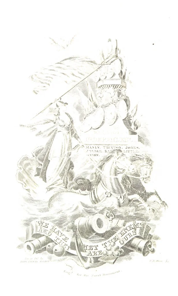 An illustration from The Naval Monument, containing official and other accounts of all the battles fought between the navies of the United States and Great Britain during the late war; and an account of the war with Algiers. With twenty-five engravings, to which is annexed a naval register of the United States ... brought down to ... 1836, 1836, leaf 10