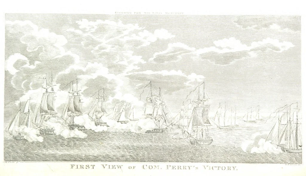 An illustration from The Naval Monument, containing official and other accounts of all the battles fought between the navies of the United States and Great Britain during the late war; and an account of the war with Algiers. With twenty-five engravings, to which is annexed a naval register of the United States ... brought down to ... 1836, 1836, leaf 122