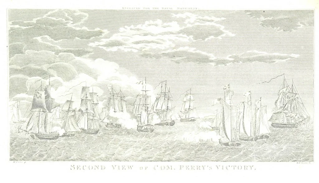An illustration from The Naval Monument, containing official and other accounts of all the battles fought between the navies of the United States and Great Britain during the late war; and an account of the war with Algiers. With twenty-five engravings, to which is annexed a naval register of the United States ... brought down to ... 1836, 1836, leaf 125