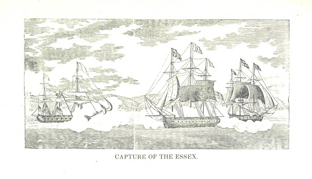 An illustration from The Naval Monument, containing official and other accounts of all the battles fought between the navies of the United States and Great Britain during the late war; and an account of the war with Algiers. With twenty-five engravings, to which is annexed a naval register of the United States ... brought down to ... 1836, 1836, leaf 147