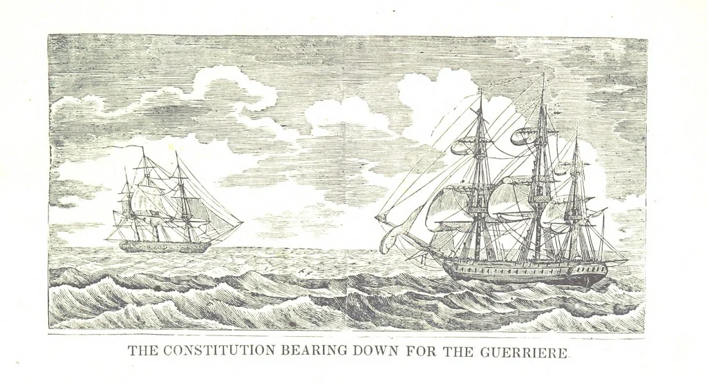 An illustration from The Naval Monument, containing official and other accounts of all the battles fought between the navies of the United States and Great Britain during the late war; and an account of the war with Algiers. With twenty-five engravings, to which is annexed a naval register of the United States ... brought down to ... 1836, 1836, leaf 29
