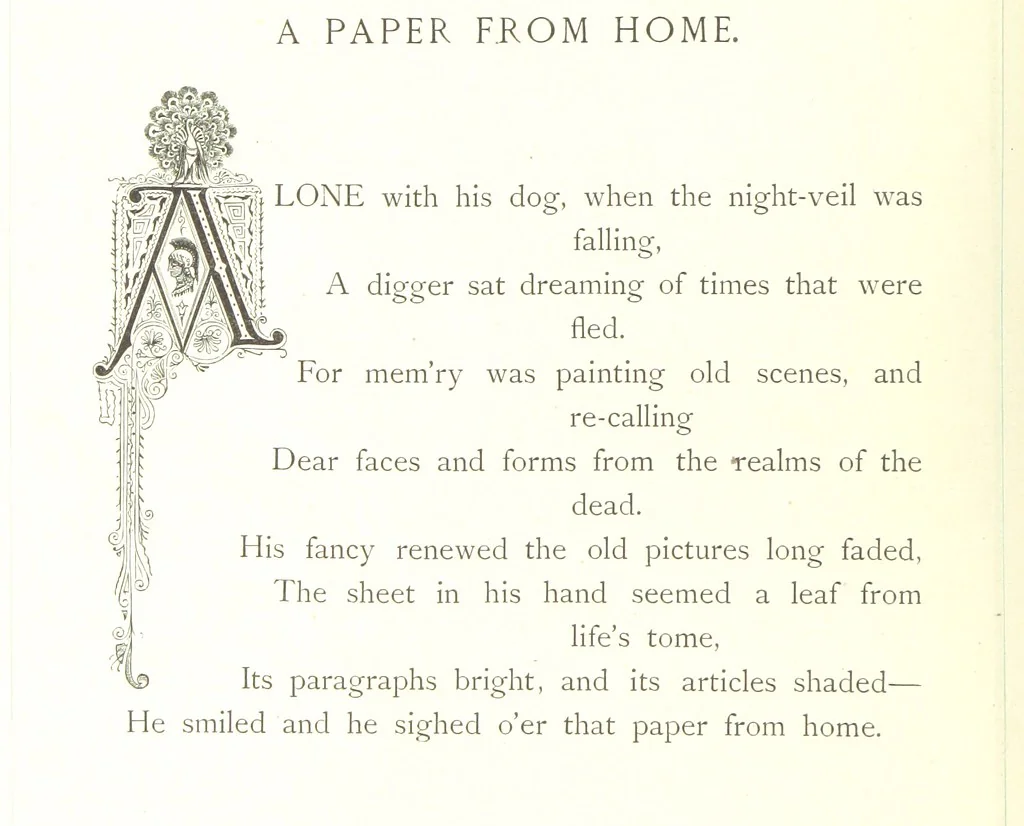 An illustration from Musings in Maoriland ... [In verse.] With an historical sketch by Sir Robert Stout and preface by Sir George Grey. Illustrated, etc, 1890, leaf 172