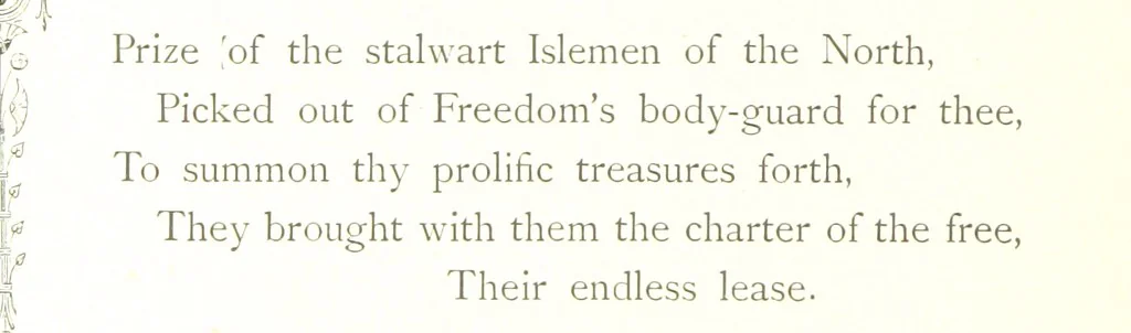 An illustration from Musings in Maoriland ... [In verse.] With an historical sketch by Sir Robert Stout and preface by Sir George Grey. Illustrated, etc, 1890, leaf 200