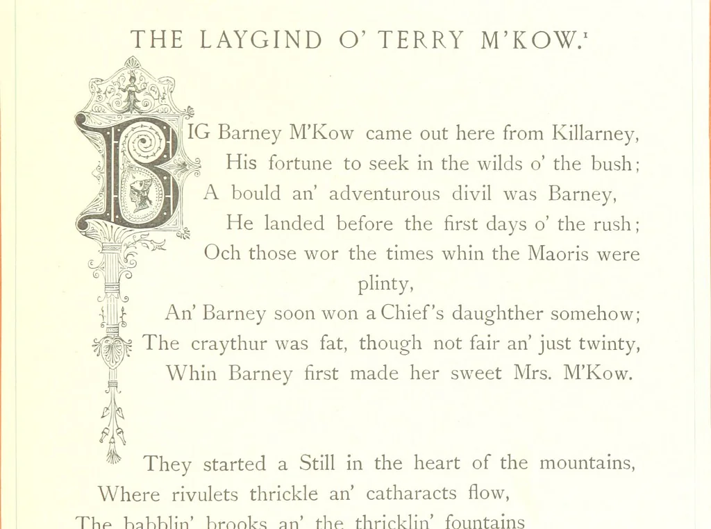 An illustration from Musings in Maoriland ... [In verse.] With an historical sketch by Sir Robert Stout and preface by Sir George Grey. Illustrated, etc, 1890, leaf 397