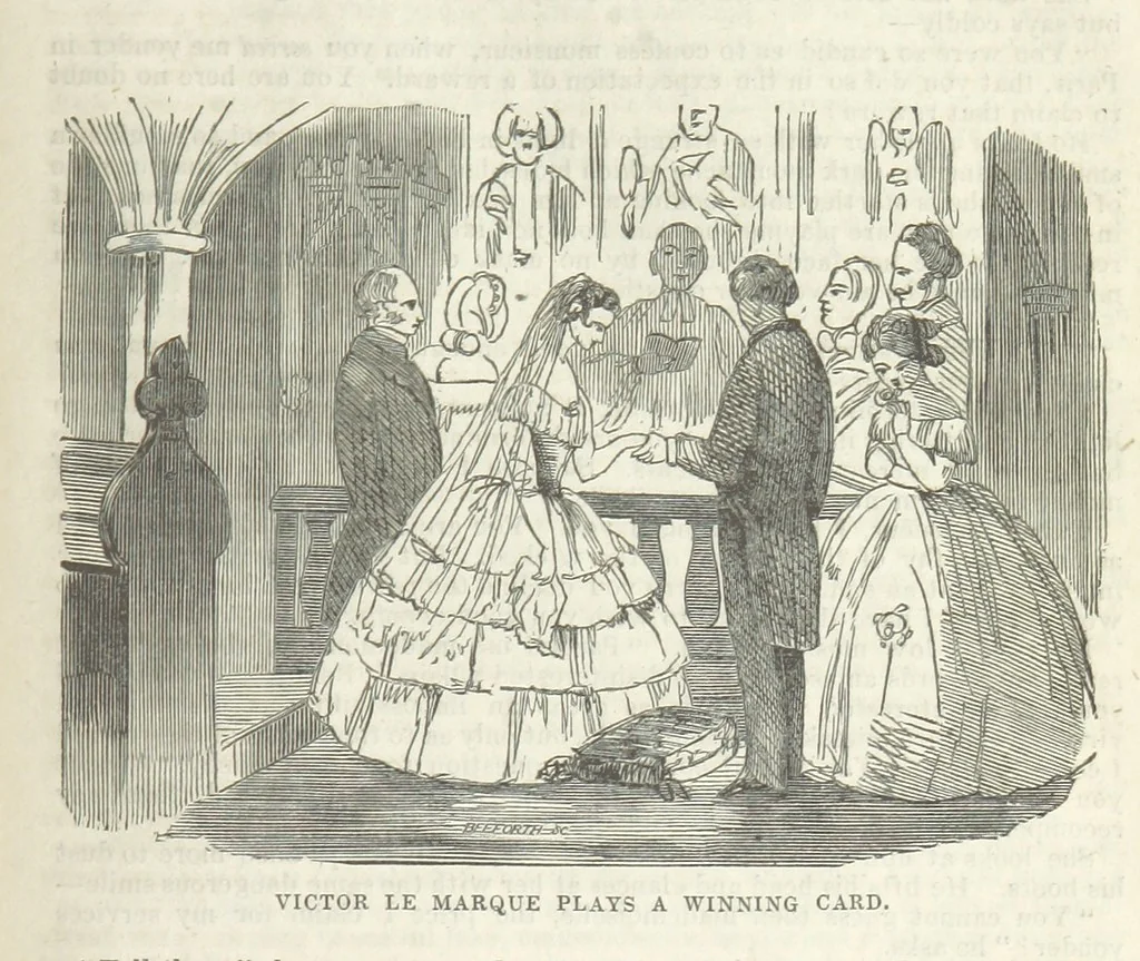 An illustration from The Trail of the Serpent; or, the Secret of the heath, 1861, leaf 103