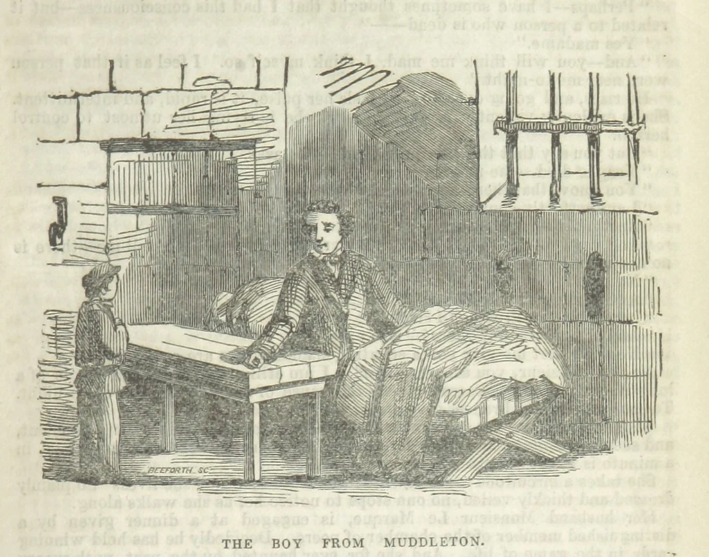 An illustration from The Trail of the Serpent; or, the Secret of the heath, 1861, leaf 111