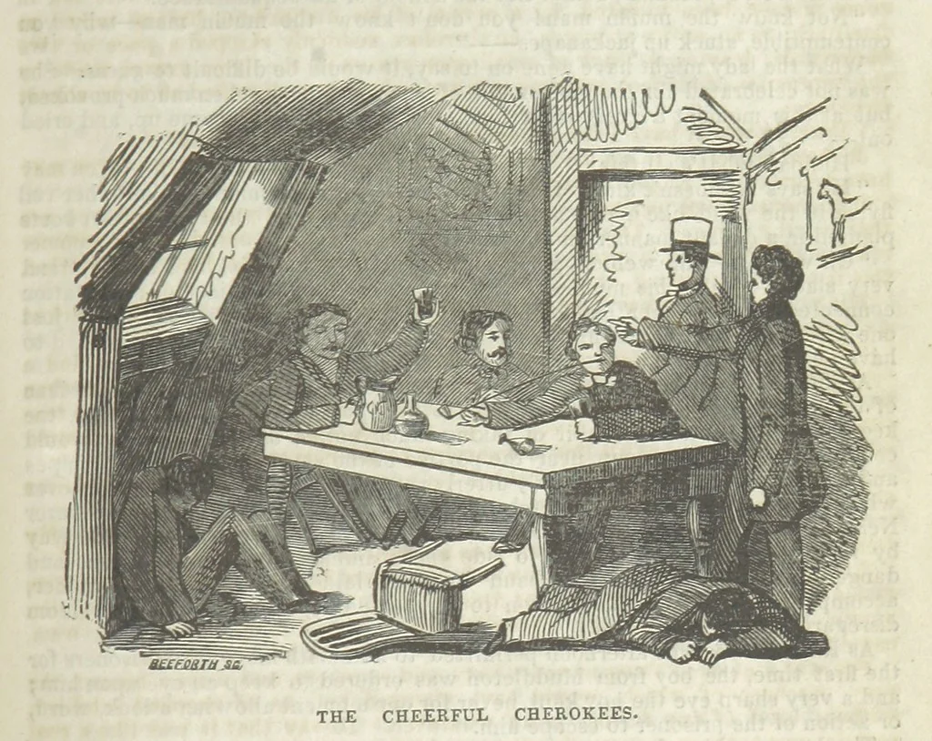 An illustration from The Trail of the Serpent; or, the Secret of the heath, 1861, leaf 127