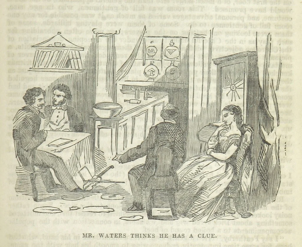 An illustration from The Trail of the Serpent; or, the Secret of the heath, 1861, leaf 135