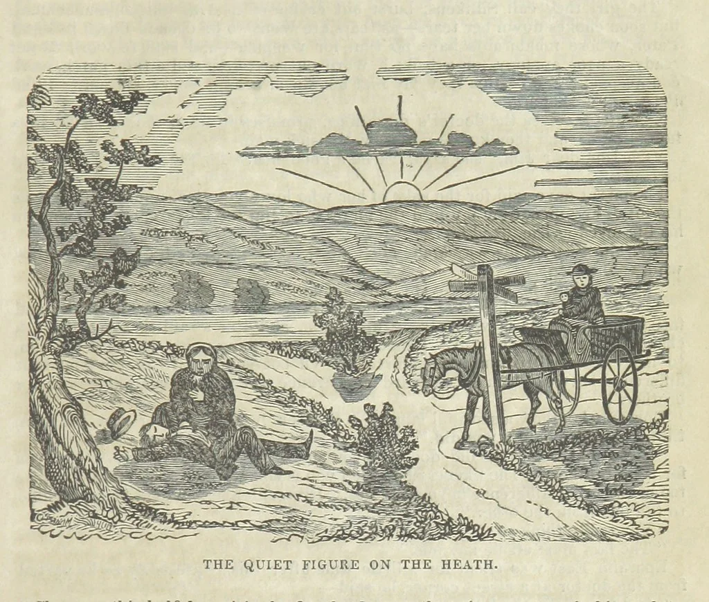 An illustration from The Trail of the Serpent; or, the Secret of the heath, 1861, leaf 55