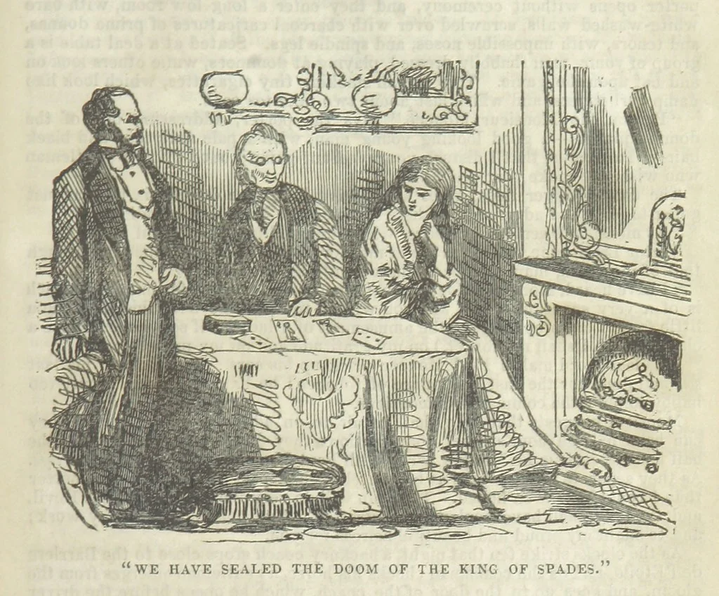 An illustration from The Trail of the Serpent; or, the Secret of the heath, 1861, leaf 87