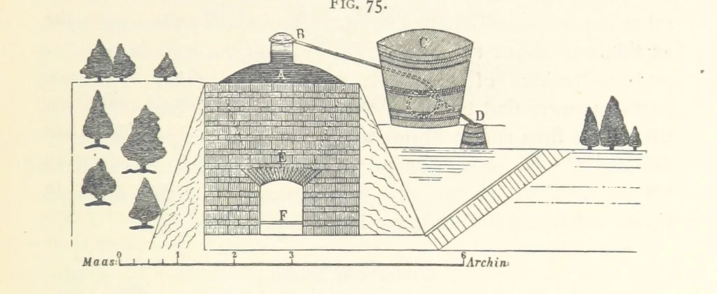 An illustration from Petroleum ... Together with the occurrence and uses of natural gas. Edited chiefly from the German of Prof. Hans Hoefer and Dr. Alexander Veith, by W. T. Brannt ... Illustrated, etc. (Based upon “Das Erdoel und seine Verwandten,” von Prof. H. Hoefer, and “Das Erdoel und seine Verarbeitung,” von Dr. A. Veith.), 1895, leaf 315