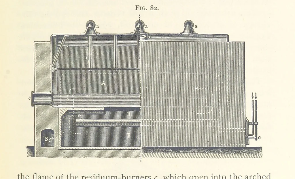 An illustration from Petroleum ... Together with the occurrence and uses of natural gas. Edited chiefly from the German of Prof. Hans Hoefer and Dr. Alexander Veith, by W. T. Brannt ... Illustrated, etc. (Based upon “Das Erdoel und seine Verwandten,” von Prof. H. Hoefer, and “Das Erdoel und seine Verarbeitung,” von Dr. A. Veith.), 1895, leaf 323