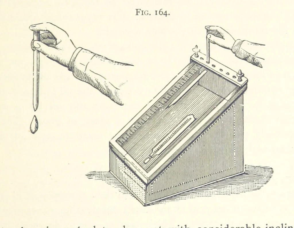 An illustration from Petroleum ... Together with the occurrence and uses of natural gas. Edited chiefly from the German of Prof. Hans Hoefer and Dr. Alexander Veith, by W. T. Brannt ... Illustrated, etc. (Based upon “Das Erdoel und seine Verwandten,” von Prof. H. Hoefer, and “Das Erdoel und seine Verarbeitung,” von Dr. A. Veith.), 1895, leaf 519