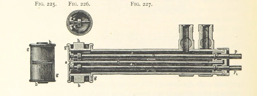 An illustration from Petroleum ... Together with the occurrence and uses of natural gas. Edited chiefly from the German of Prof. Hans Hoefer and Dr. Alexander Veith, by W. T. Brannt ... Illustrated, etc. (Based upon “Das Erdoel und seine Verwandten,” von Prof. H. Hoefer, and “Das Erdoel und seine Verarbeitung,” von Dr. A. Veith.), 1895, leaf 662