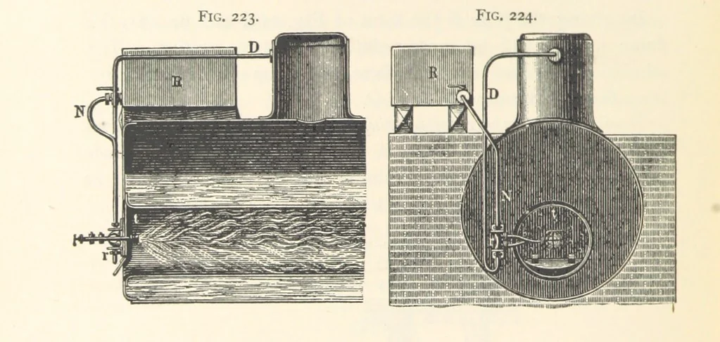An illustration from Petroleum ... Together with the occurrence and uses of natural gas. Edited chiefly from the German of Prof. Hans Hoefer and Dr. Alexander Veith, by W. T. Brannt ... Illustrated, etc. (Based upon “Das Erdoel und seine Verwandten,” von Prof. H. Hoefer, and “Das Erdoel und seine Verarbeitung,” von Dr. A. Veith.), 1895, leaf 662