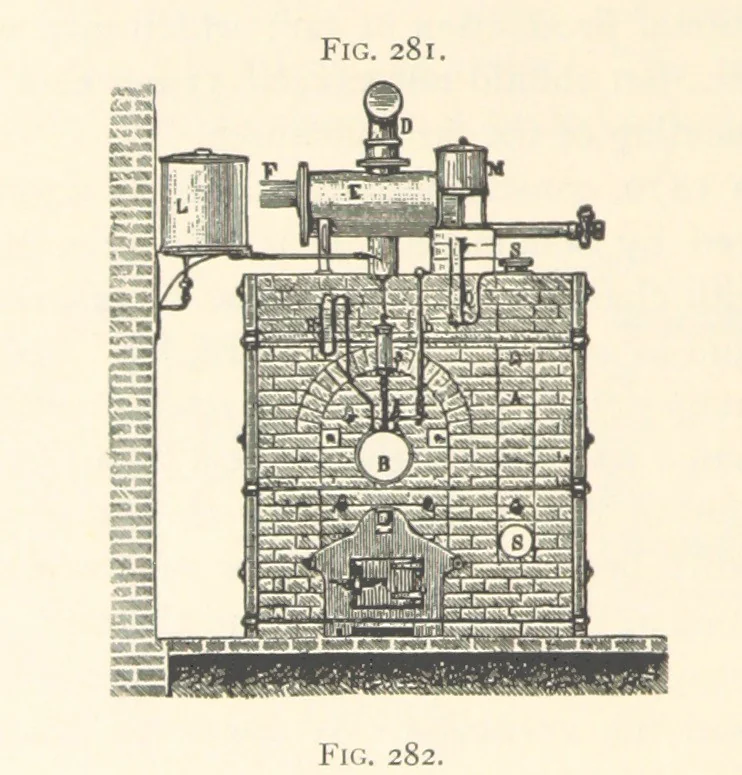 An illustration from Petroleum ... Together with the occurrence and uses of natural gas. Edited chiefly from the German of Prof. Hans Hoefer and Dr. Alexander Veith, by W. T. Brannt ... Illustrated, etc. (Based upon “Das Erdoel und seine Verwandten,” von Prof. H. Hoefer, and “Das Erdoel und seine Verarbeitung,” von Dr. A. Veith.), 1895, leaf 718