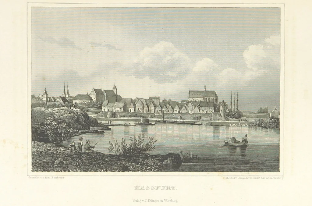 An illustration from Die Mainufer und ihre nächsten Umgebungen ... Mit 54 Stahlstichen, nach Originalzeichnungen von Fritz Bamberger. Nebst einer Stromkarte vom Main, 1844, leaf 195