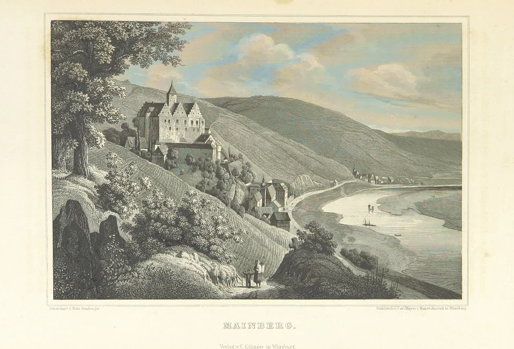 An illustration from Die Mainufer und ihre nächsten Umgebungen ... Mit 54 Stahlstichen, nach Originalzeichnungen von Fritz Bamberger. Nebst einer Stromkarte vom Main, 1844, leaf 207