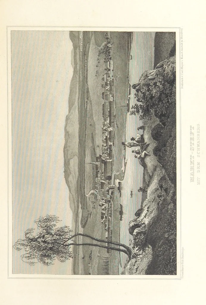 An illustration from Die Mainufer und ihre nächsten Umgebungen ... Mit 54 Stahlstichen, nach Originalzeichnungen von Fritz Bamberger. Nebst einer Stromkarte vom Main, 1844, leaf 277