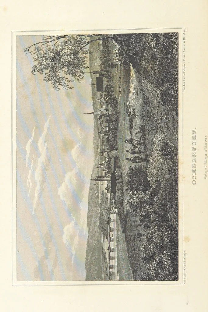An illustration from Die Mainufer und ihre nächsten Umgebungen ... Mit 54 Stahlstichen, nach Originalzeichnungen von Fritz Bamberger. Nebst einer Stromkarte vom Main, 1844, leaf 286