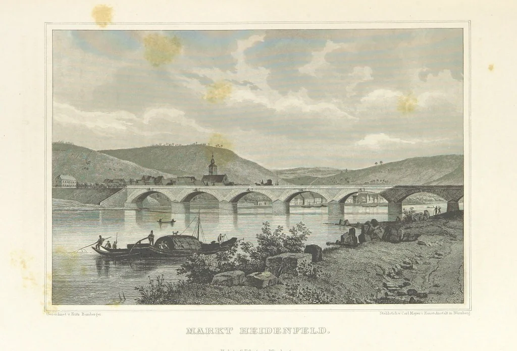 An illustration from Die Mainufer und ihre nächsten Umgebungen ... Mit 54 Stahlstichen, nach Originalzeichnungen von Fritz Bamberger. Nebst einer Stromkarte vom Main, 1844, leaf 389
