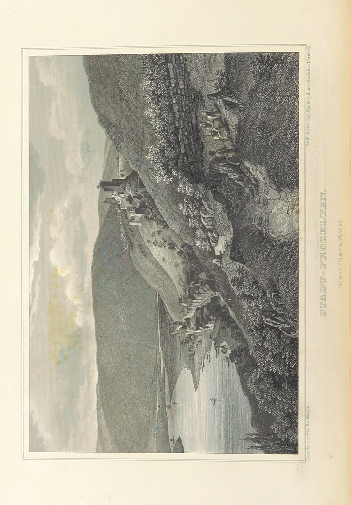 An illustration from Die Mainufer und ihre nächsten Umgebungen ... Mit 54 Stahlstichen, nach Originalzeichnungen von Fritz Bamberger. Nebst einer Stromkarte vom Main, 1844, leaf 416