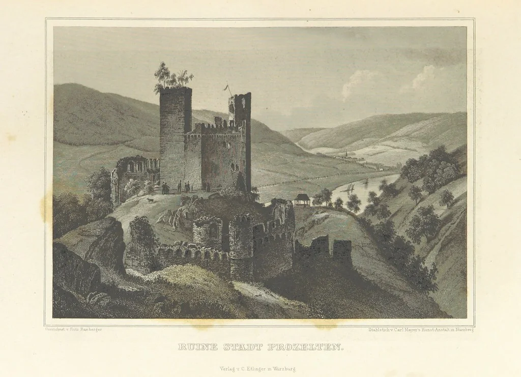 An illustration from Die Mainufer und ihre nächsten Umgebungen ... Mit 54 Stahlstichen, nach Originalzeichnungen von Fritz Bamberger. Nebst einer Stromkarte vom Main, 1844, leaf 417