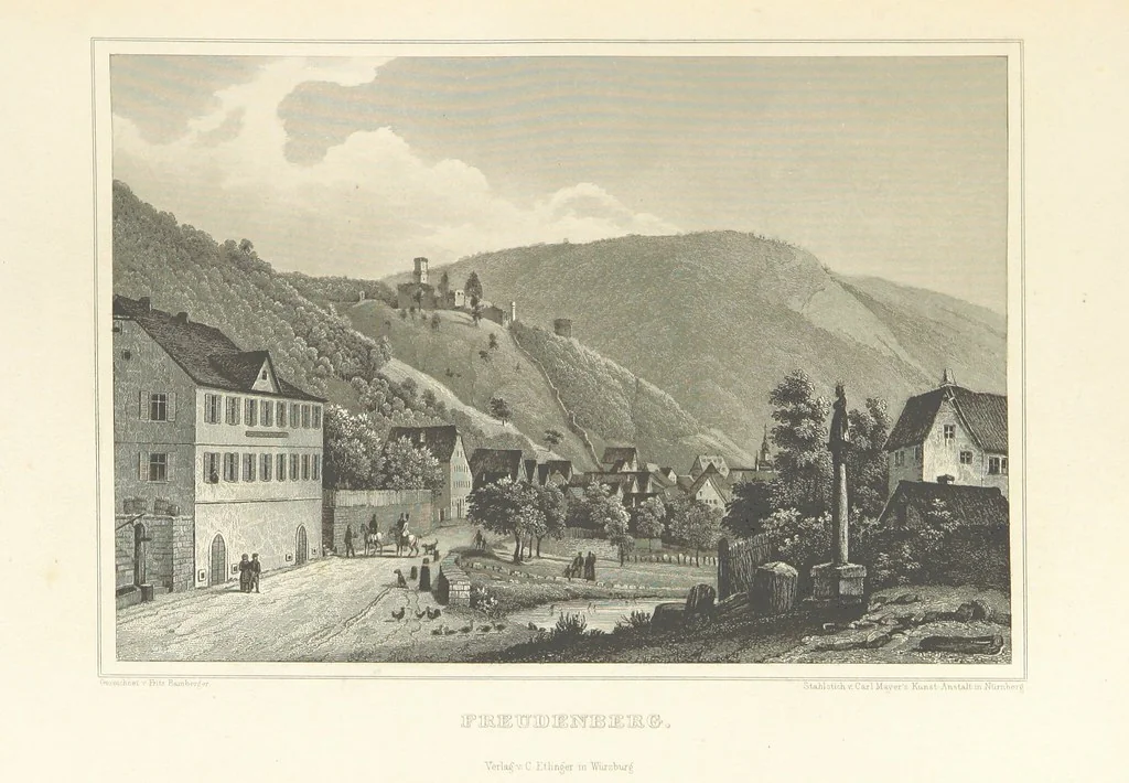 An illustration from Die Mainufer und ihre nächsten Umgebungen ... Mit 54 Stahlstichen, nach Originalzeichnungen von Fritz Bamberger. Nebst einer Stromkarte vom Main, 1844, leaf 427