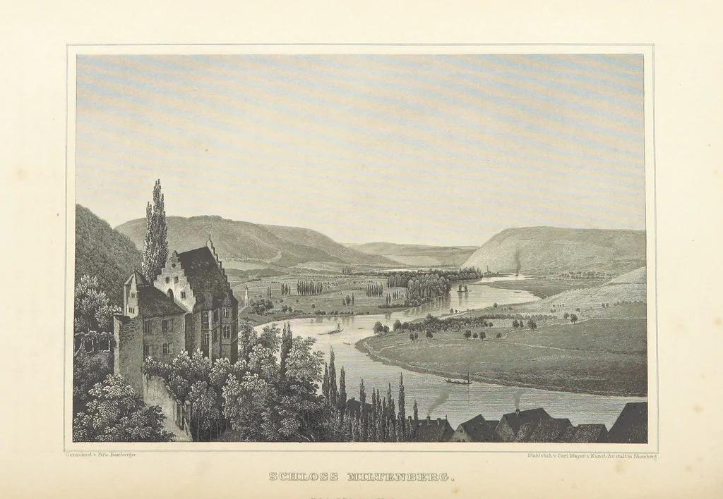 An illustration from Die Mainufer und ihre nächsten Umgebungen ... Mit 54 Stahlstichen, nach Originalzeichnungen von Fritz Bamberger. Nebst einer Stromkarte vom Main, 1844, leaf 436
