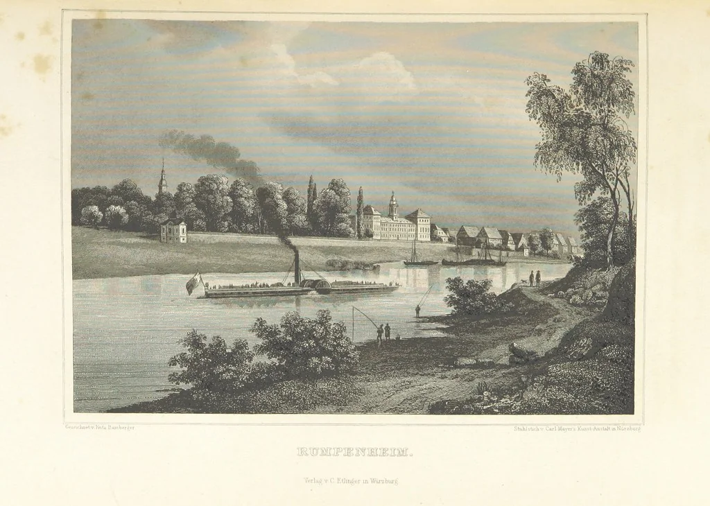 An illustration from Die Mainufer und ihre nächsten Umgebungen ... Mit 54 Stahlstichen, nach Originalzeichnungen von Fritz Bamberger. Nebst einer Stromkarte vom Main, 1844, leaf 527