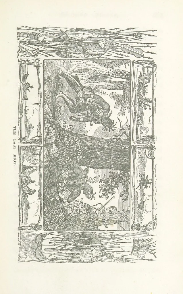 An illustration from Thrilling Adventures by Land and Sea. Being remarkable historical facts gathered from authentic sources. [With plates, 1852, leaf 269