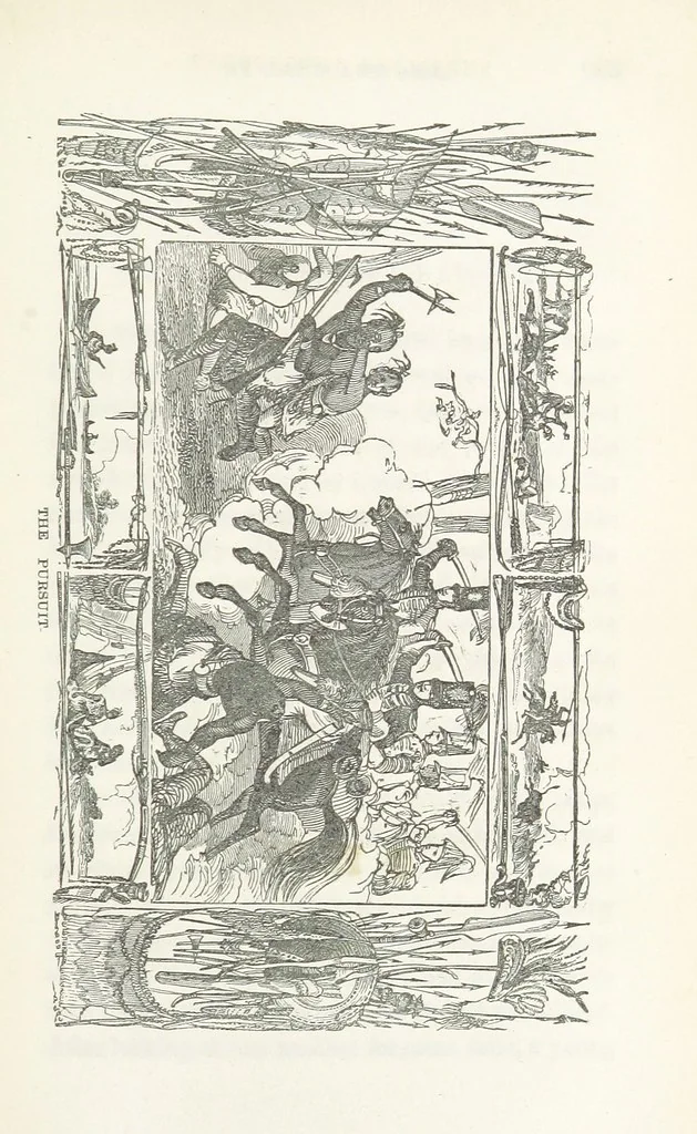 An illustration from Thrilling Adventures by Land and Sea. Being remarkable historical facts gathered from authentic sources. [With plates, 1852, leaf 289
