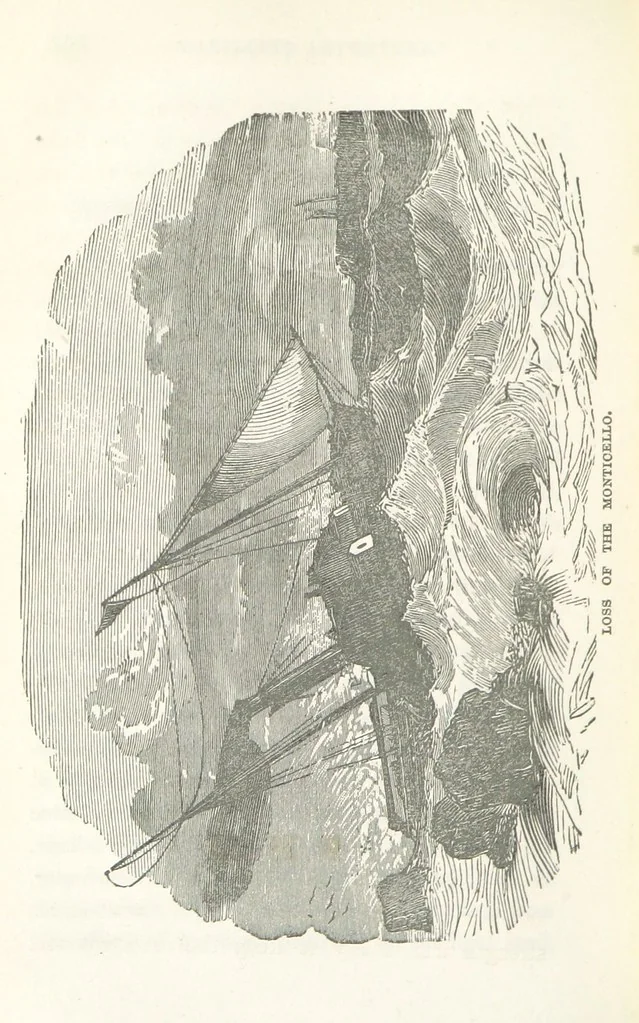 An illustration from Thrilling Adventures by Land and Sea. Being remarkable historical facts gathered from authentic sources. [With plates, 1852, leaf 302