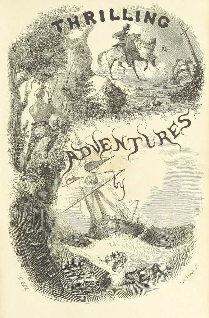 An illustration from Thrilling Adventures by Land and Sea. Being remarkable historical facts gathered from authentic sources. [With plates, 1852, leaf 9