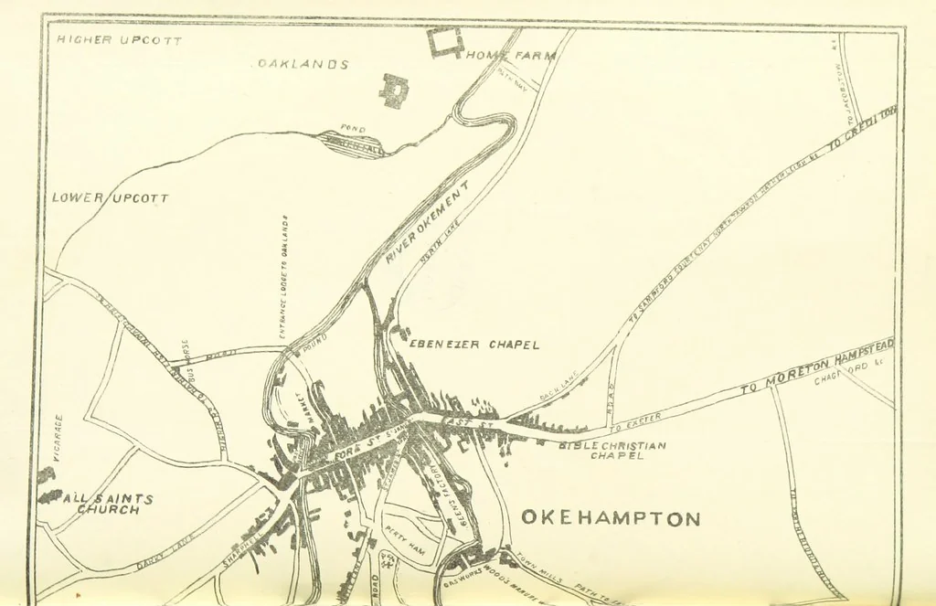 An illustration from Some Account of the Barony and Town of Okehampton ... Including the journals kept by Messrs. Rattenbury and Shebbeare ... from the 21 James I., to the death of William III.; with notes genealogical, descriptive, and explanatory ... Edited and enlarged from the collections made by W. B. Bridges, the Rev. C. Thomas and the Rev. H. G. Fothergill ... A new edition, with additional chapters, edited by W. H. K. Wright, 1889, leaf 38